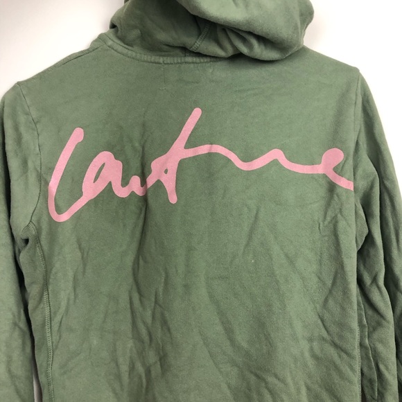 ❤️Juicy Couture Green & Pink Zip Up Hoodie❤️ - Picture 6 of 7